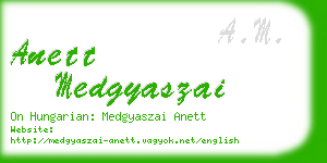 anett medgyaszai business card